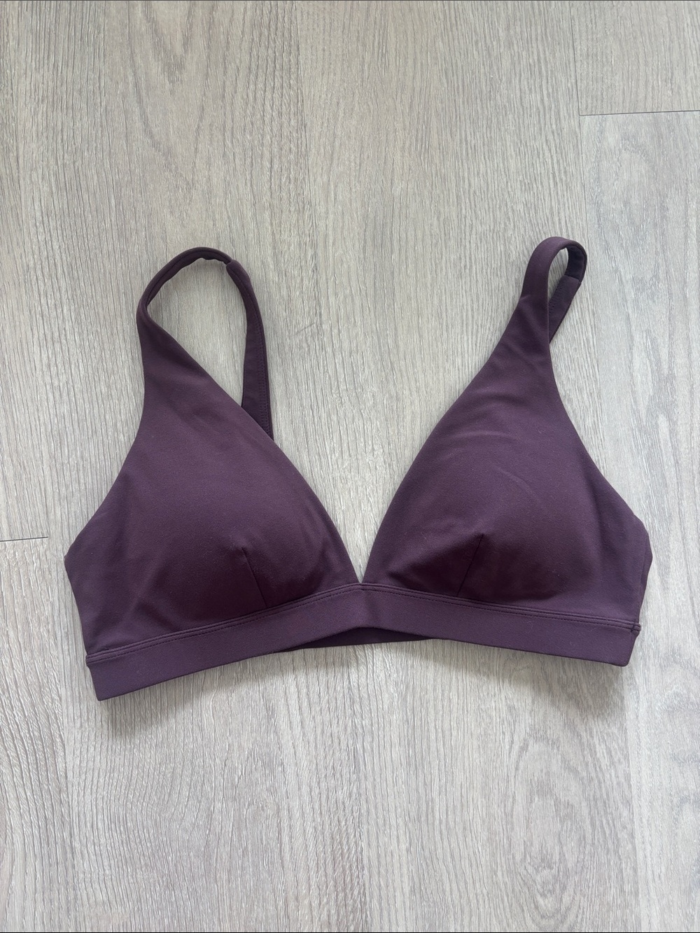 Comfort Wireless Triangle Bralette in Plum